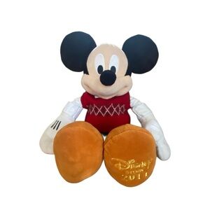 2014 Disney Mickey Mouse Plush Christmas Edition Black, White, Red, Orange